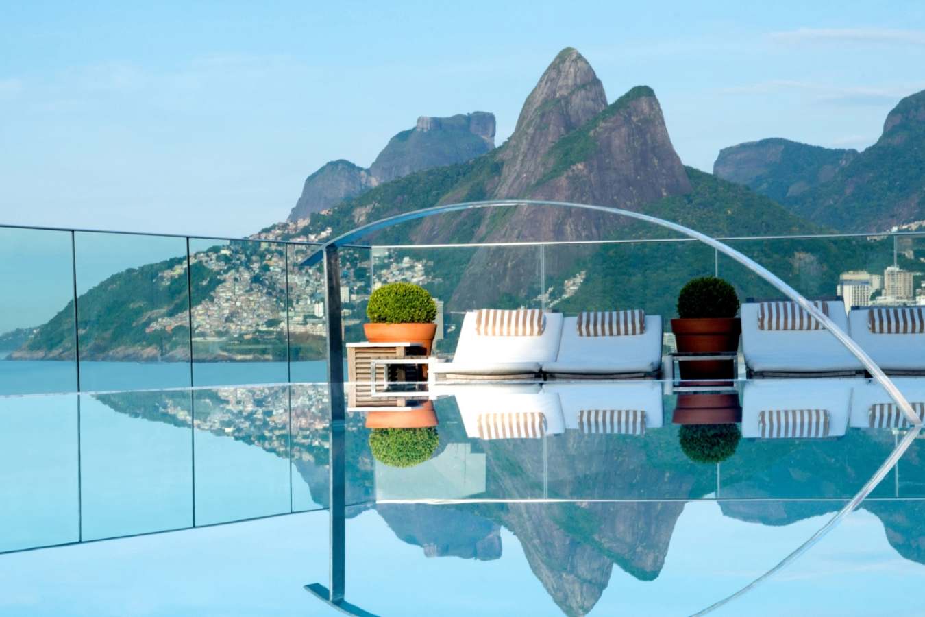 Rooftop pool and views