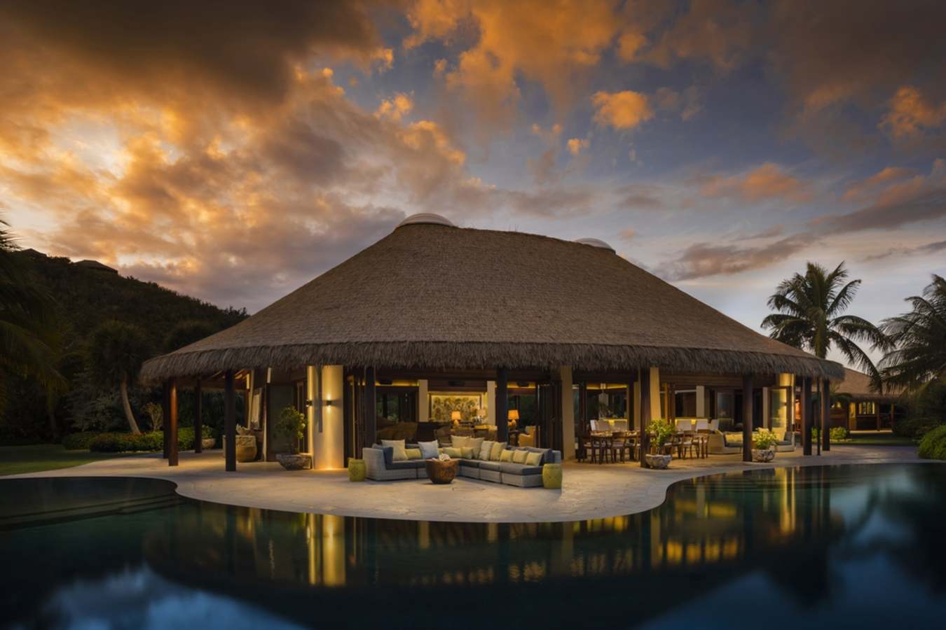 Beach Houst at Sunset