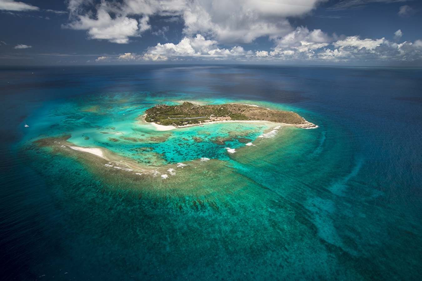 Necker Island aerial view