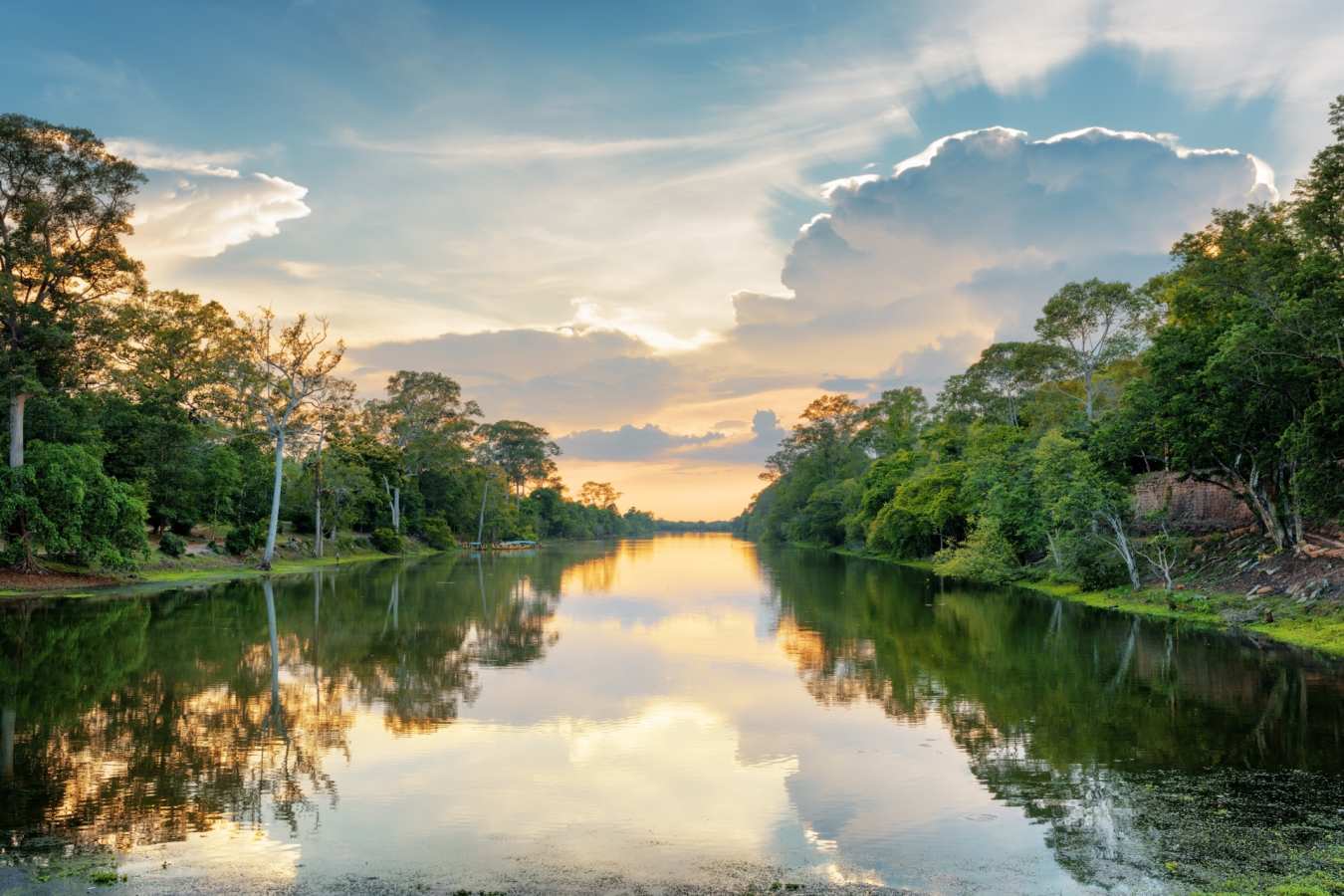 Angkor Thom Moat - Honeymoon to Indochina