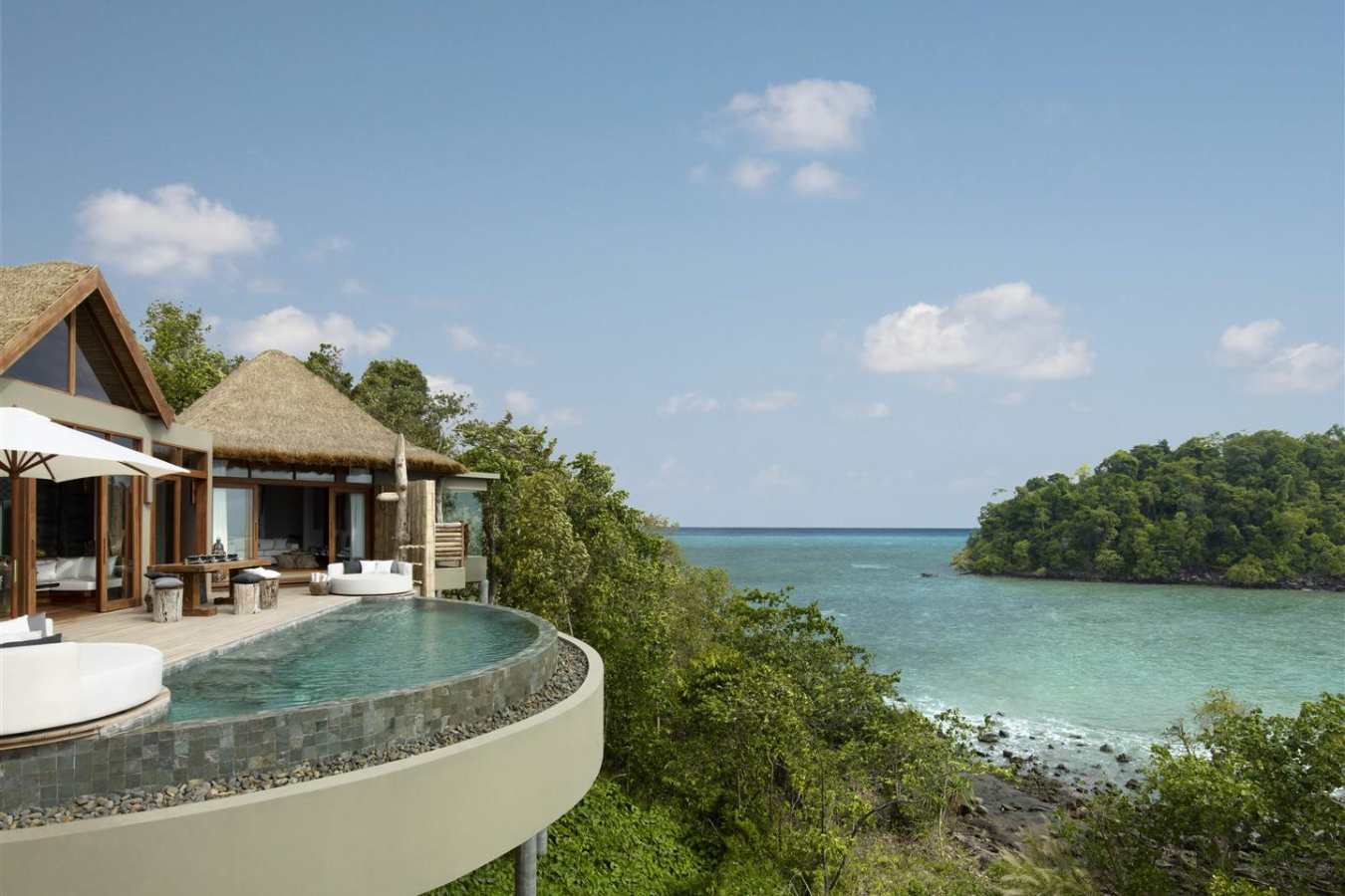 Pool deck at Song Saa - The Jewels of Cambodia
