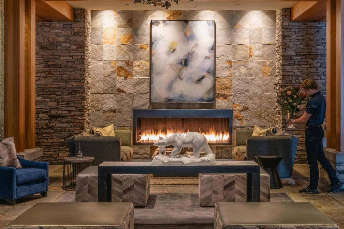 Lobby Fireplace 