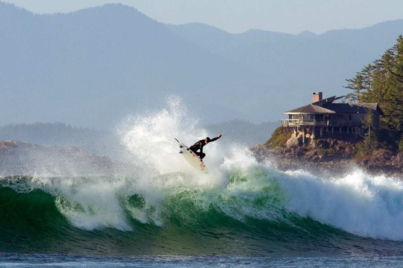 Surfing at Wickaninnish Inn