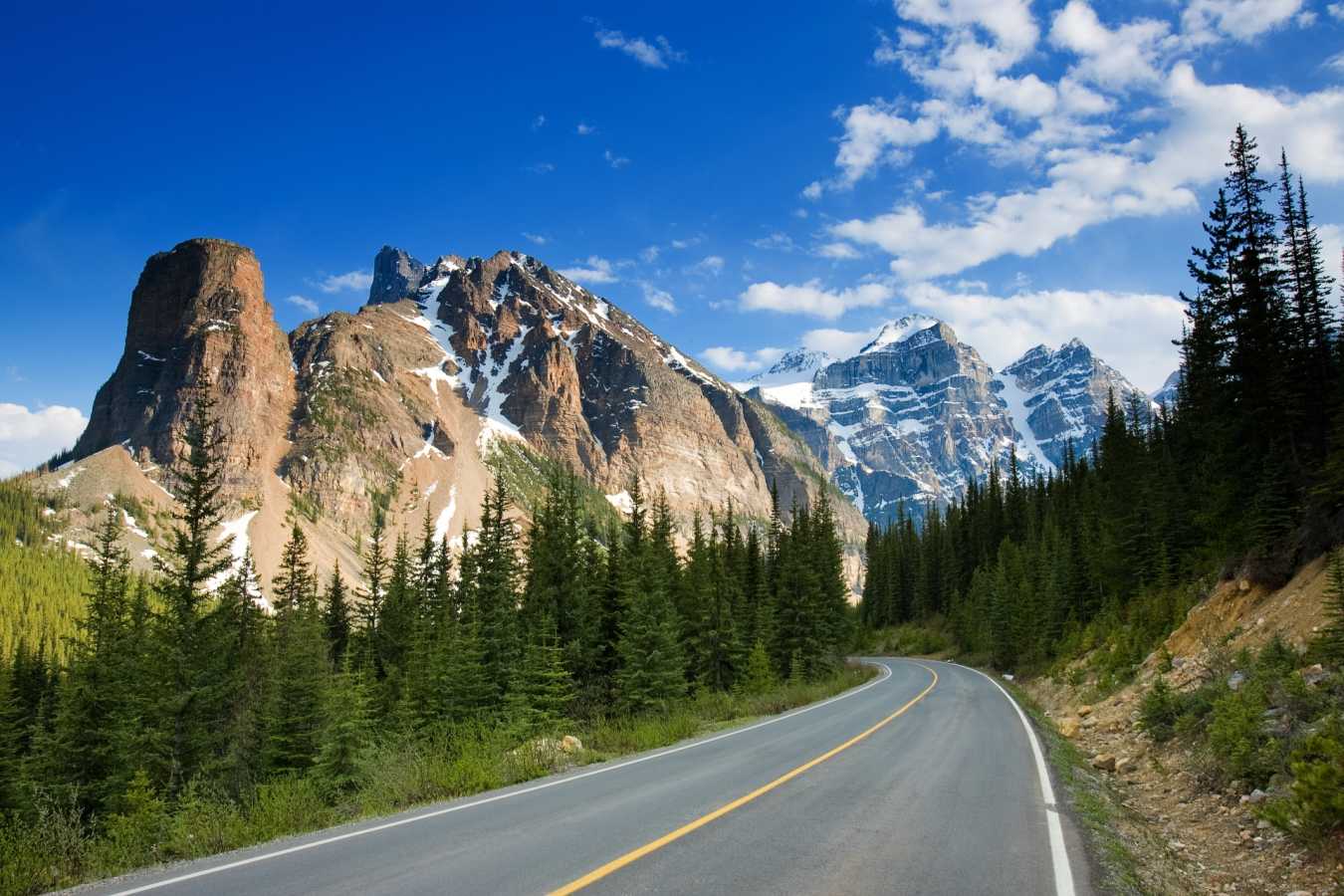 Scenic driving from Banff