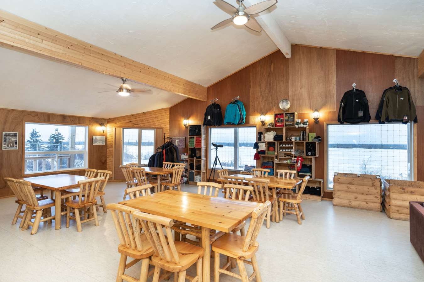 Dining room at the ecolodge