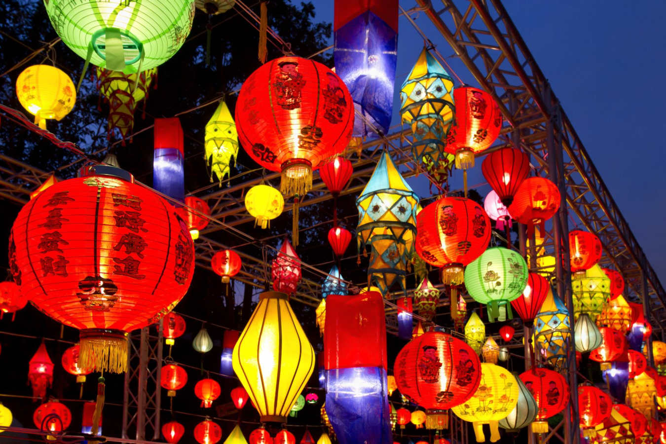 Lanterns in Hong Kong - A Honeymoon to China