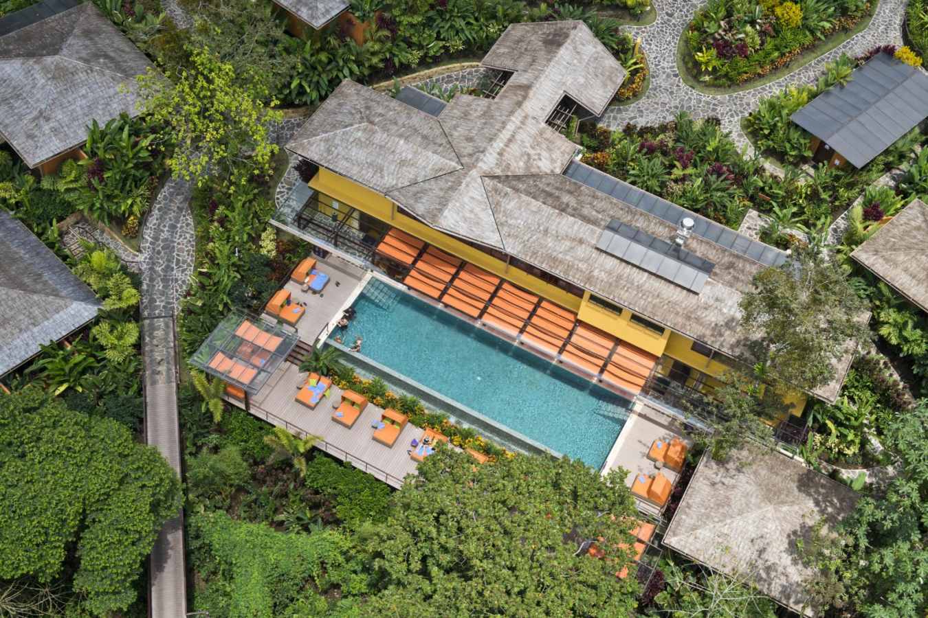 Aerial view of swimming pool