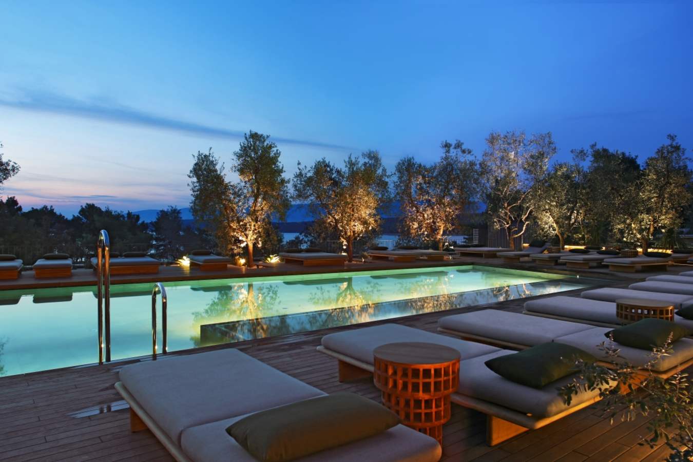 Pool at night