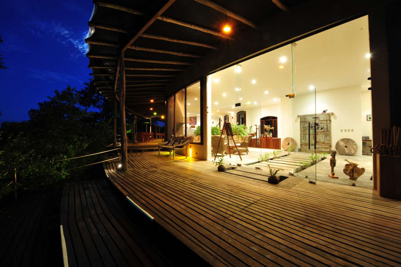 Main lodge by night - Galapagos Safari Camp
