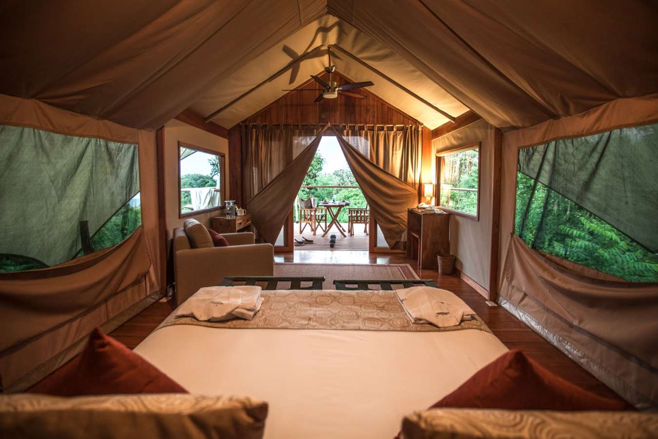 Safari tent interior - Galapagos Safari Camp