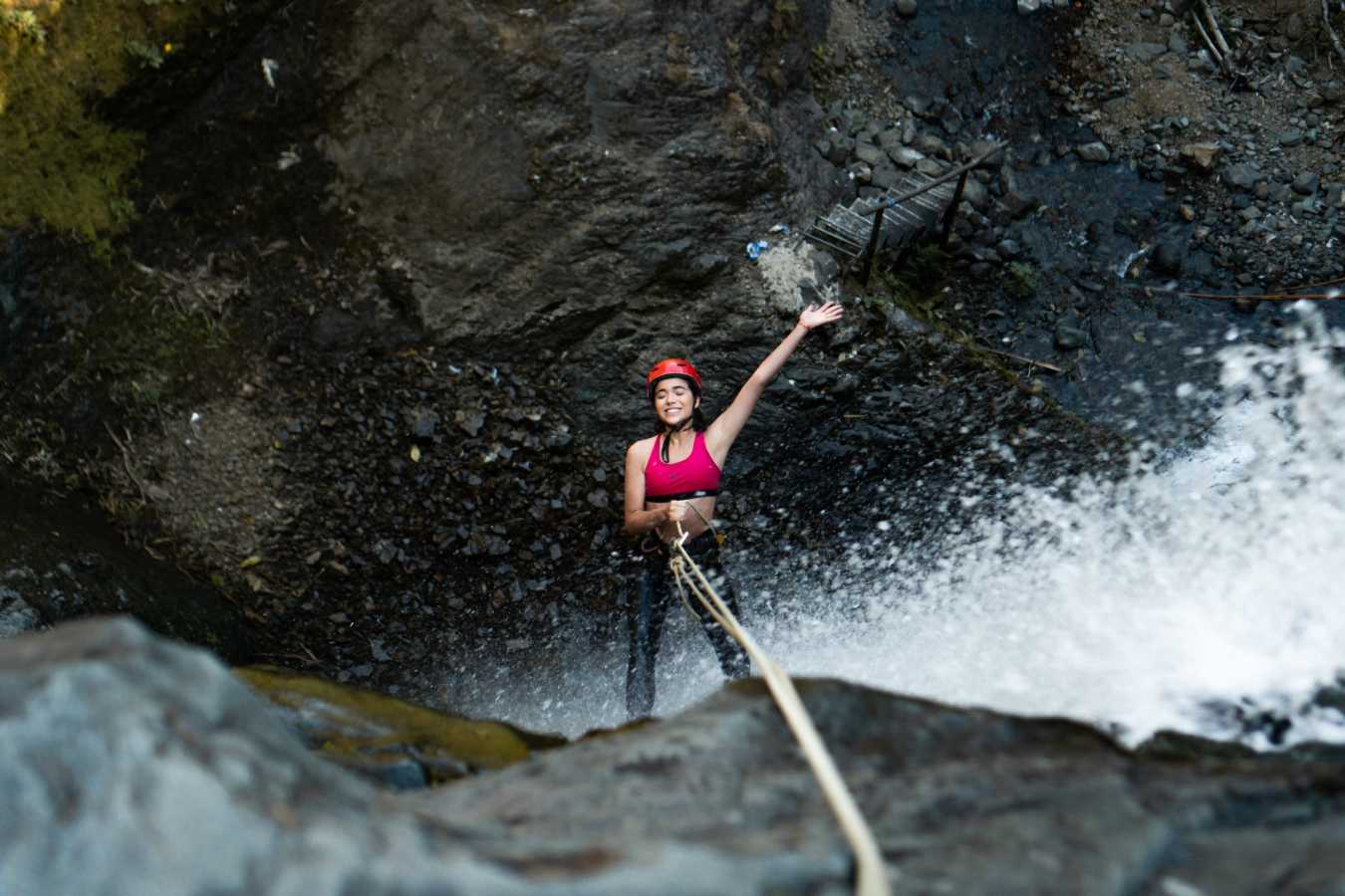 Waterfall rapelling