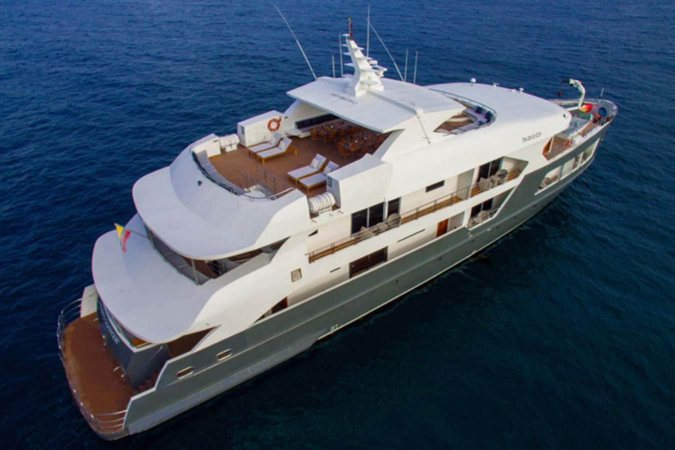 Infinity Galapagos Yacht - ariel exterior 