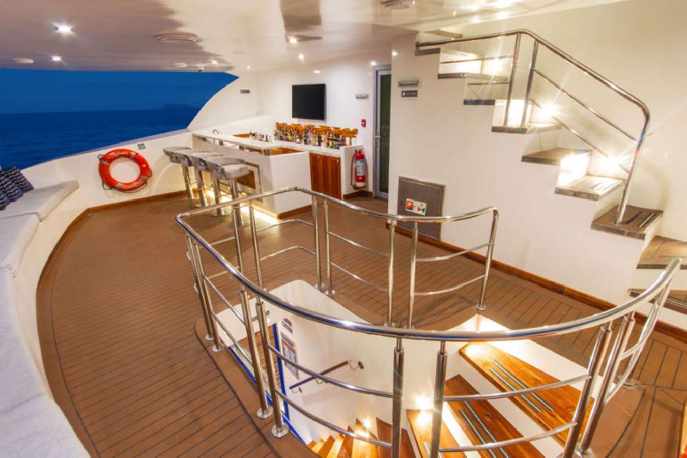 Infinity Galapagos Yacht - stairs 