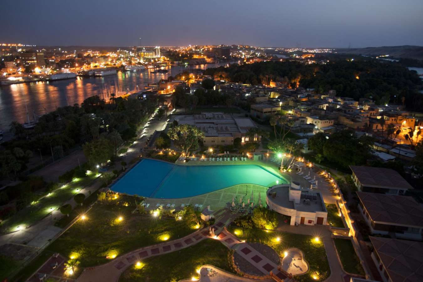 View From Panorama Restaurant - Movenpick Aswan