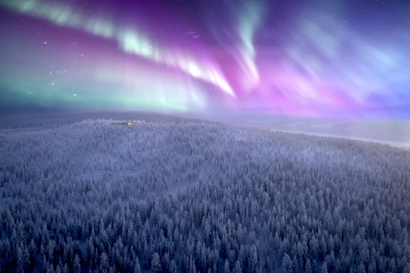 Northern Lights over property
