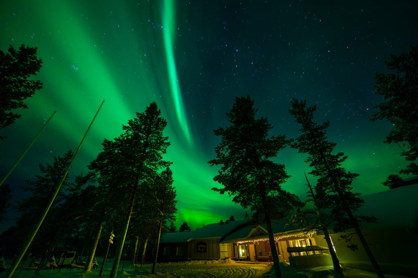 Northern Lights above main building