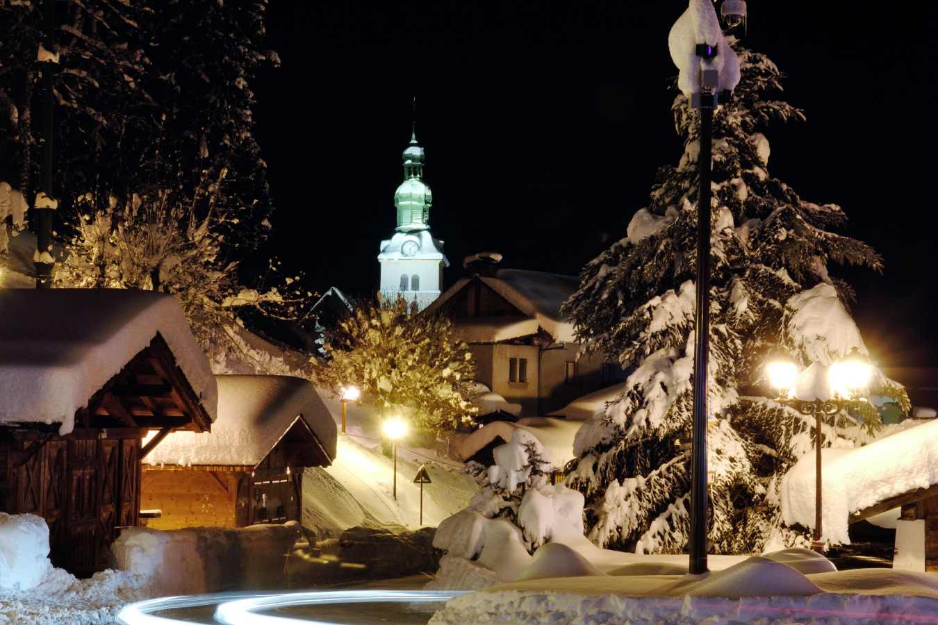 Village at night