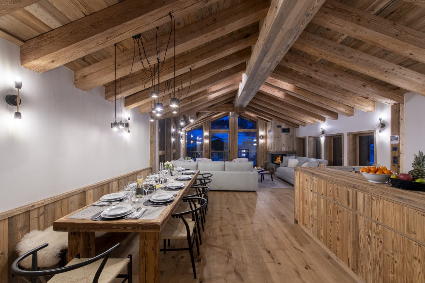 Dining and living room