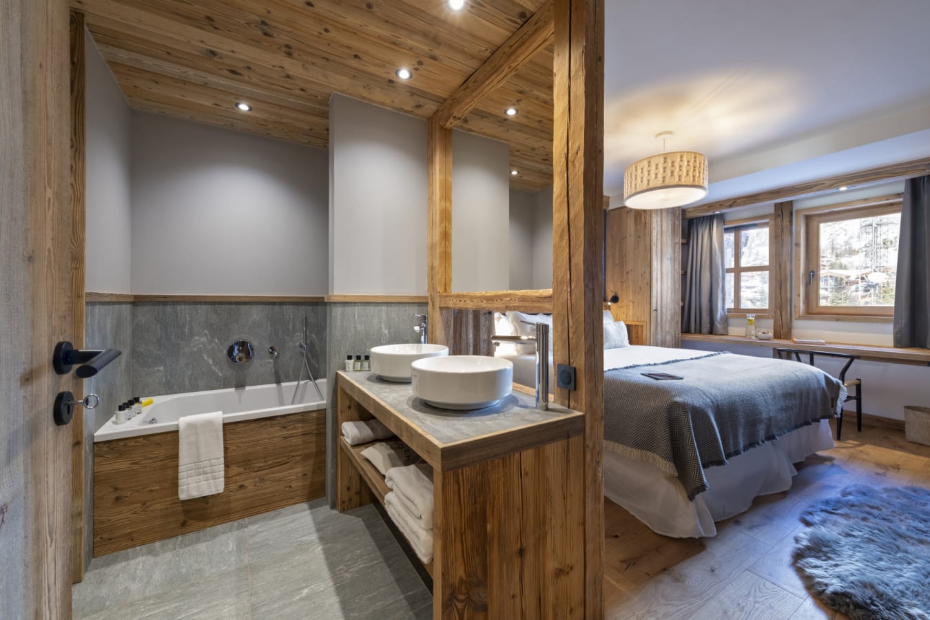 Bedroom and Bathroom