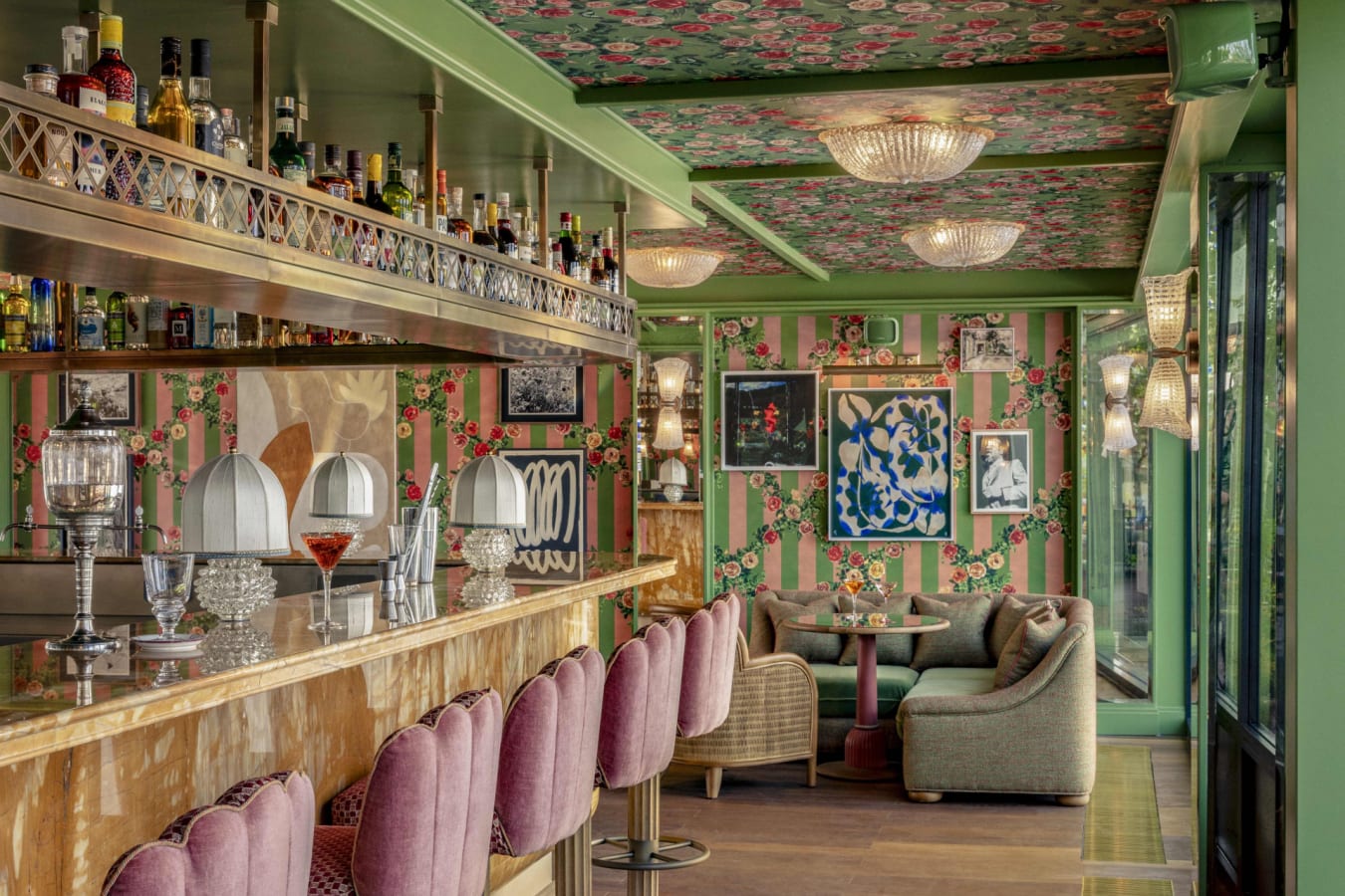 Bar on the room inside