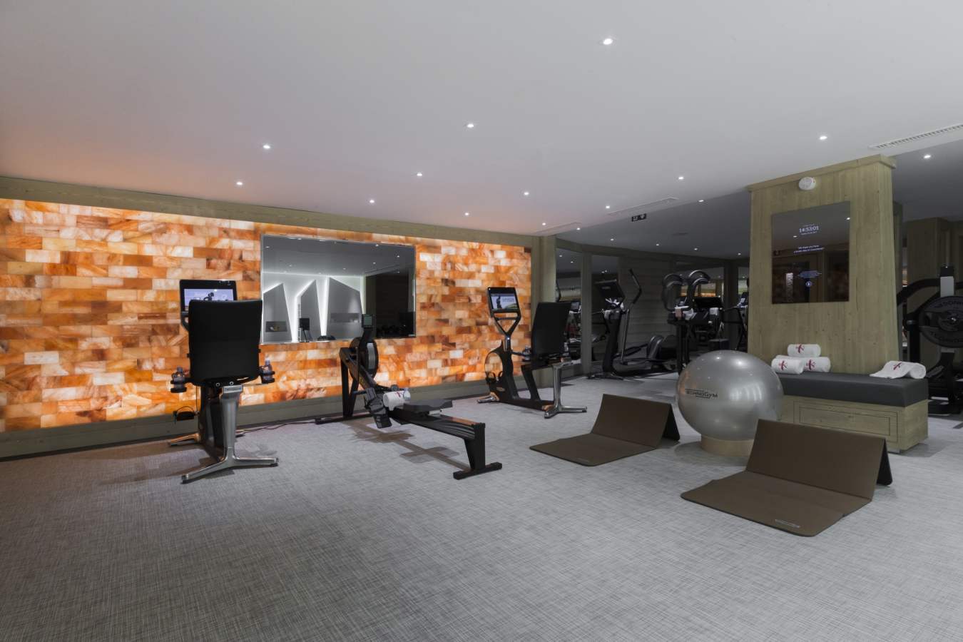 Fitness area with Himalyan salt wall - Le K2 Altitude