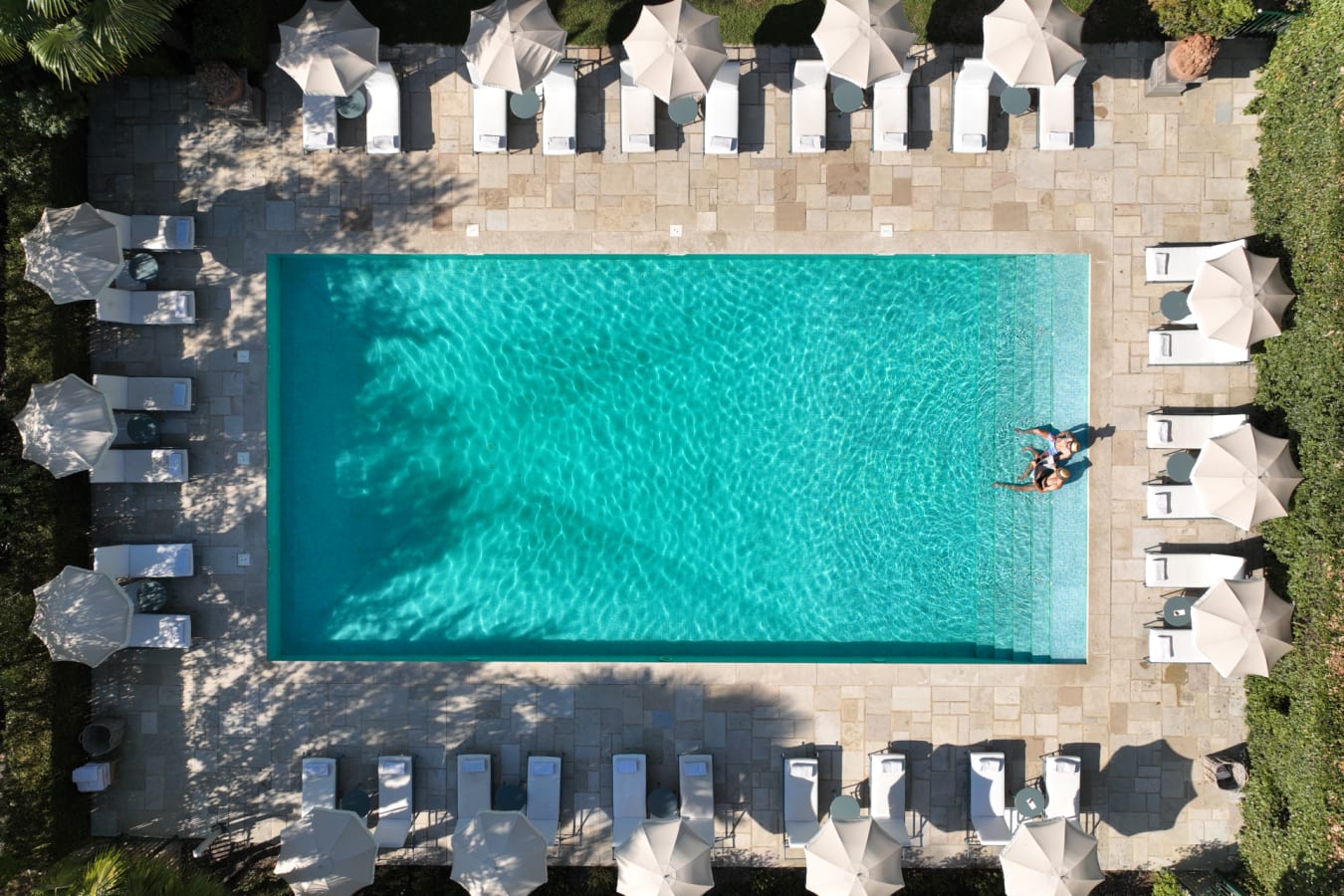 Aerial view of the swimming pool