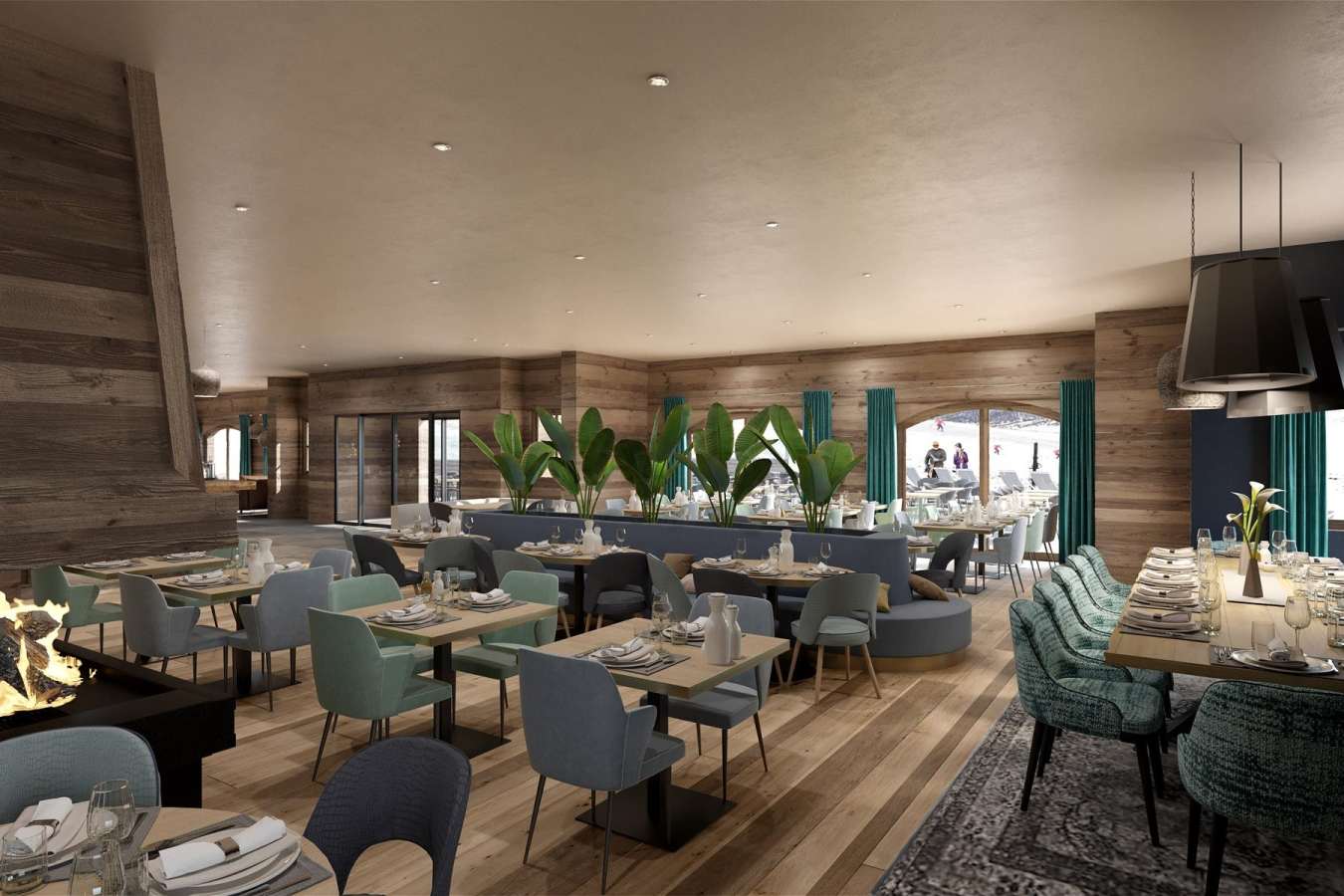 Manali Lodge - Restaurant Jour 