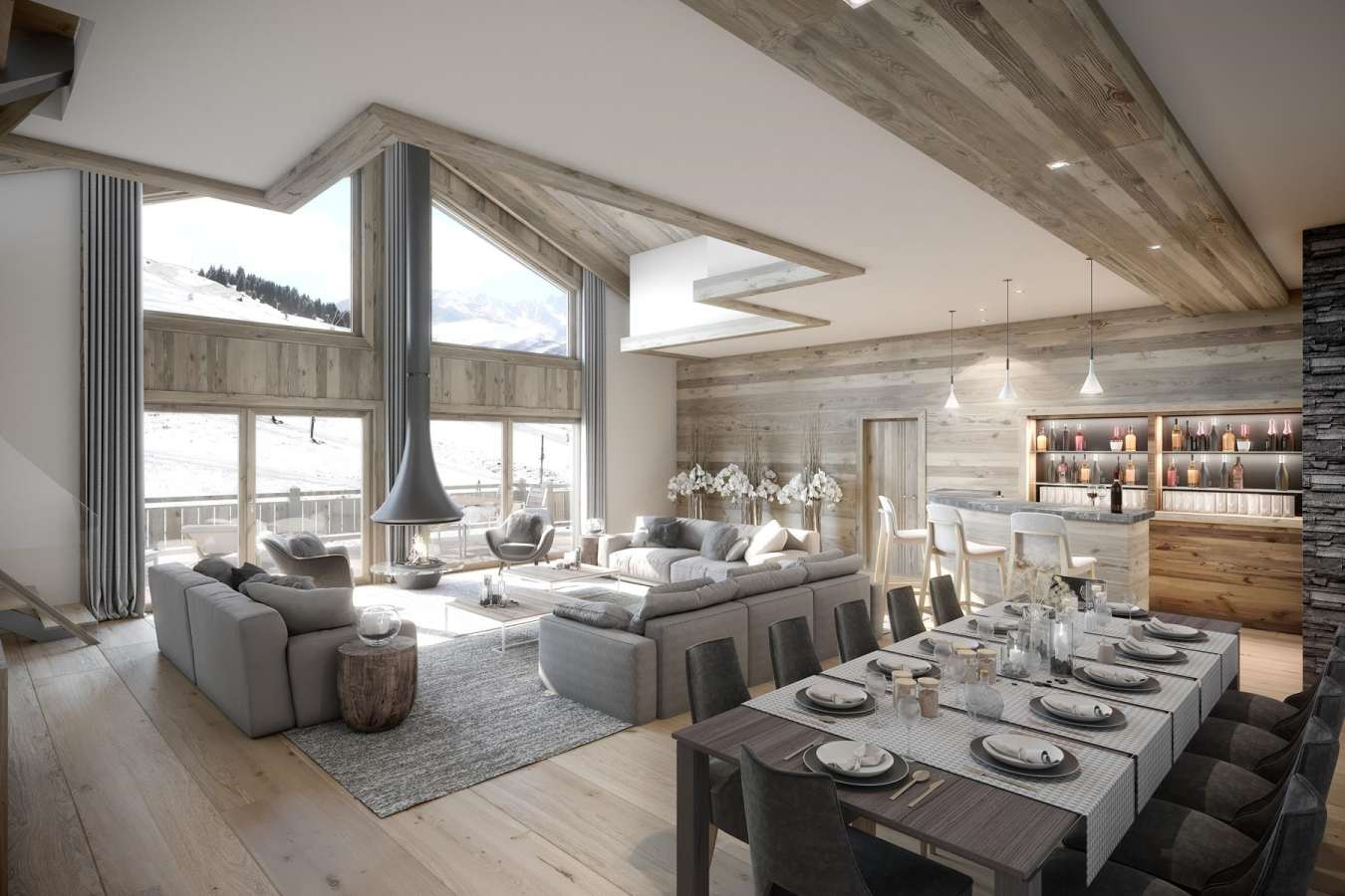 Manali Lodge - Penthouse Living Area 