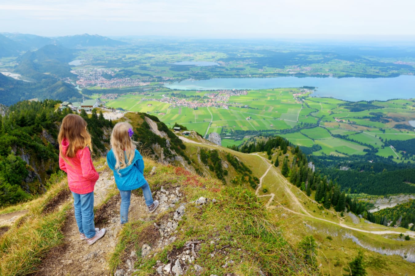 Young Kids Bavaria Mountains