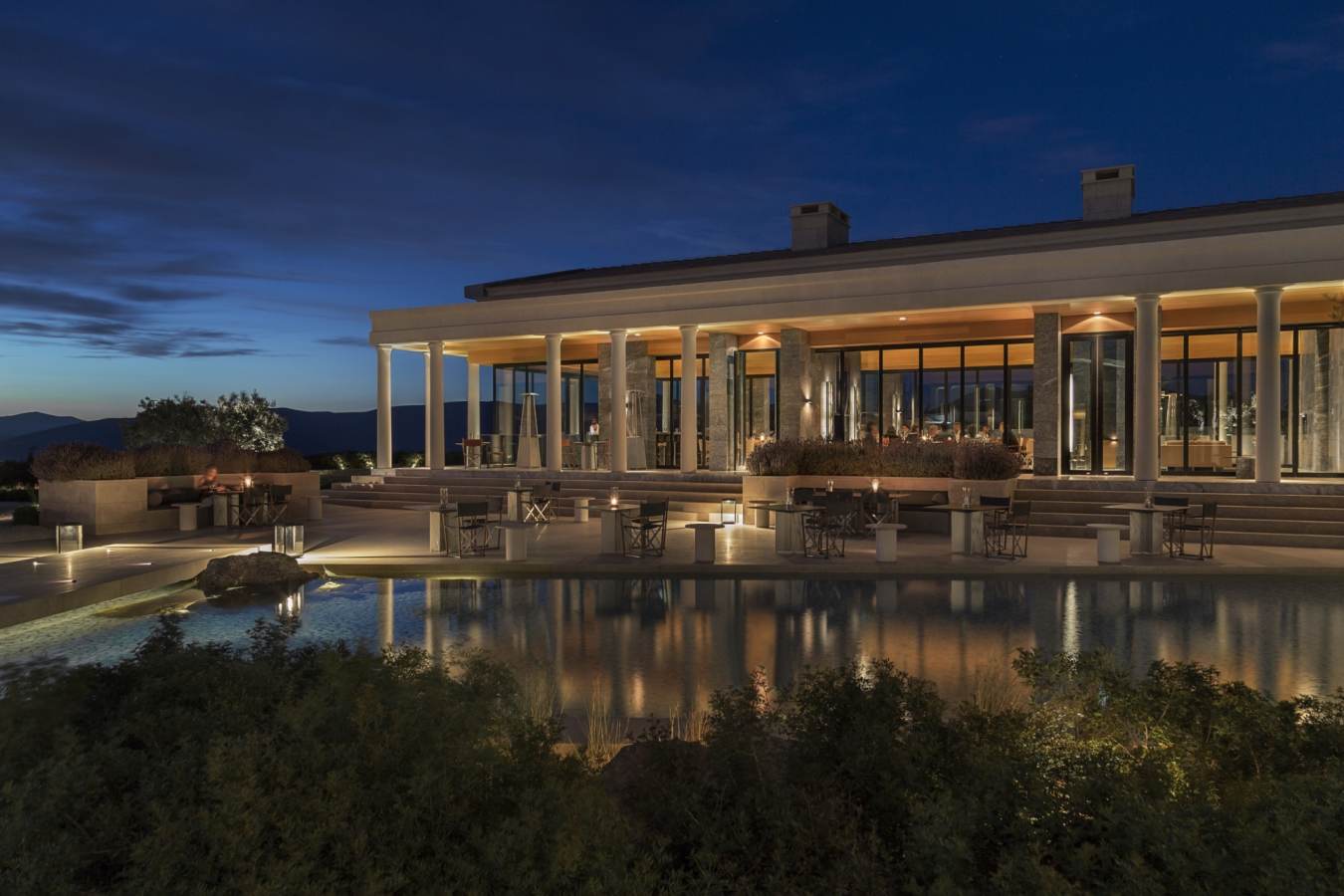 Exterior at night - Amanzoe