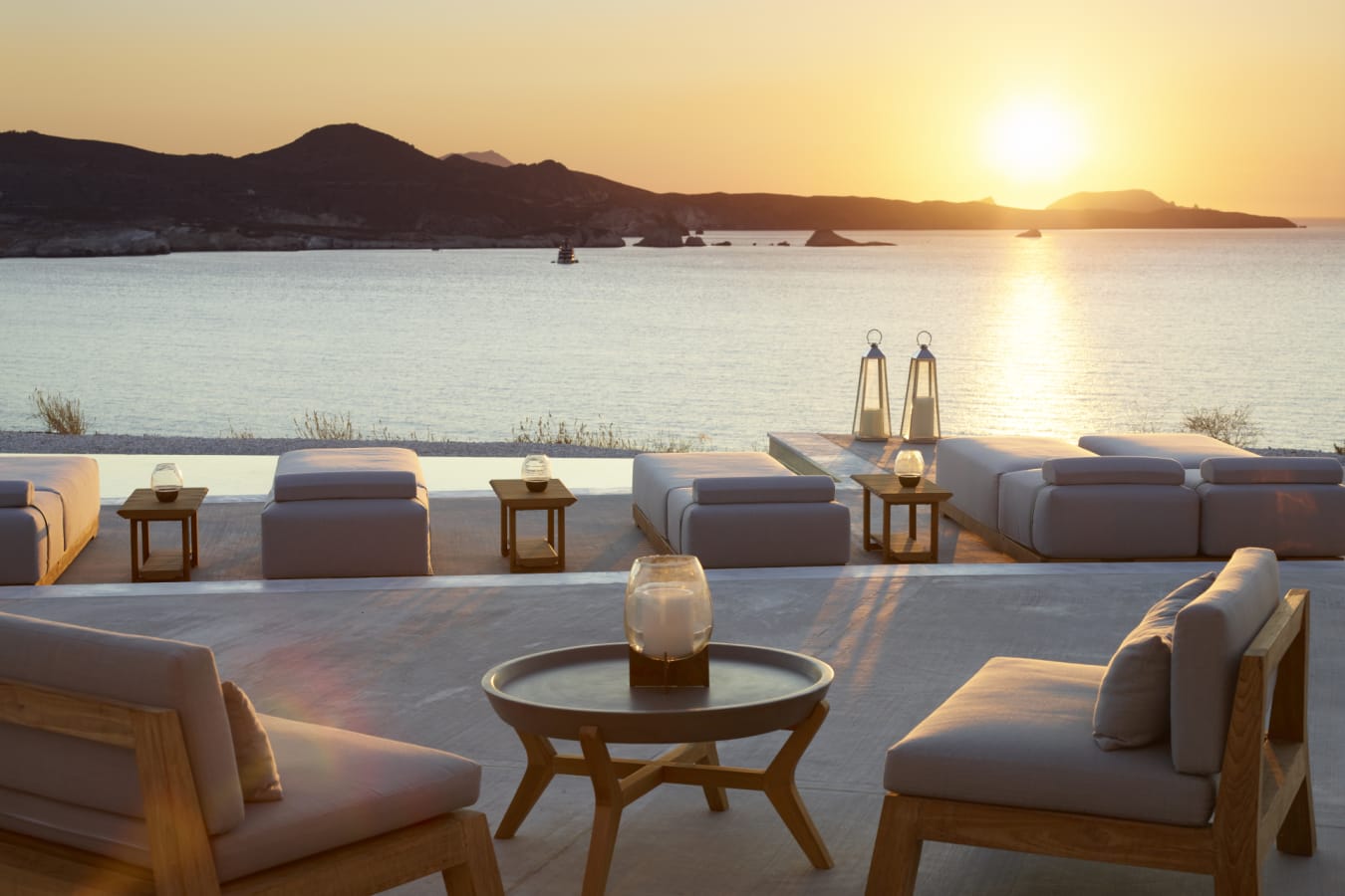 Main Pool Area by Sunset 