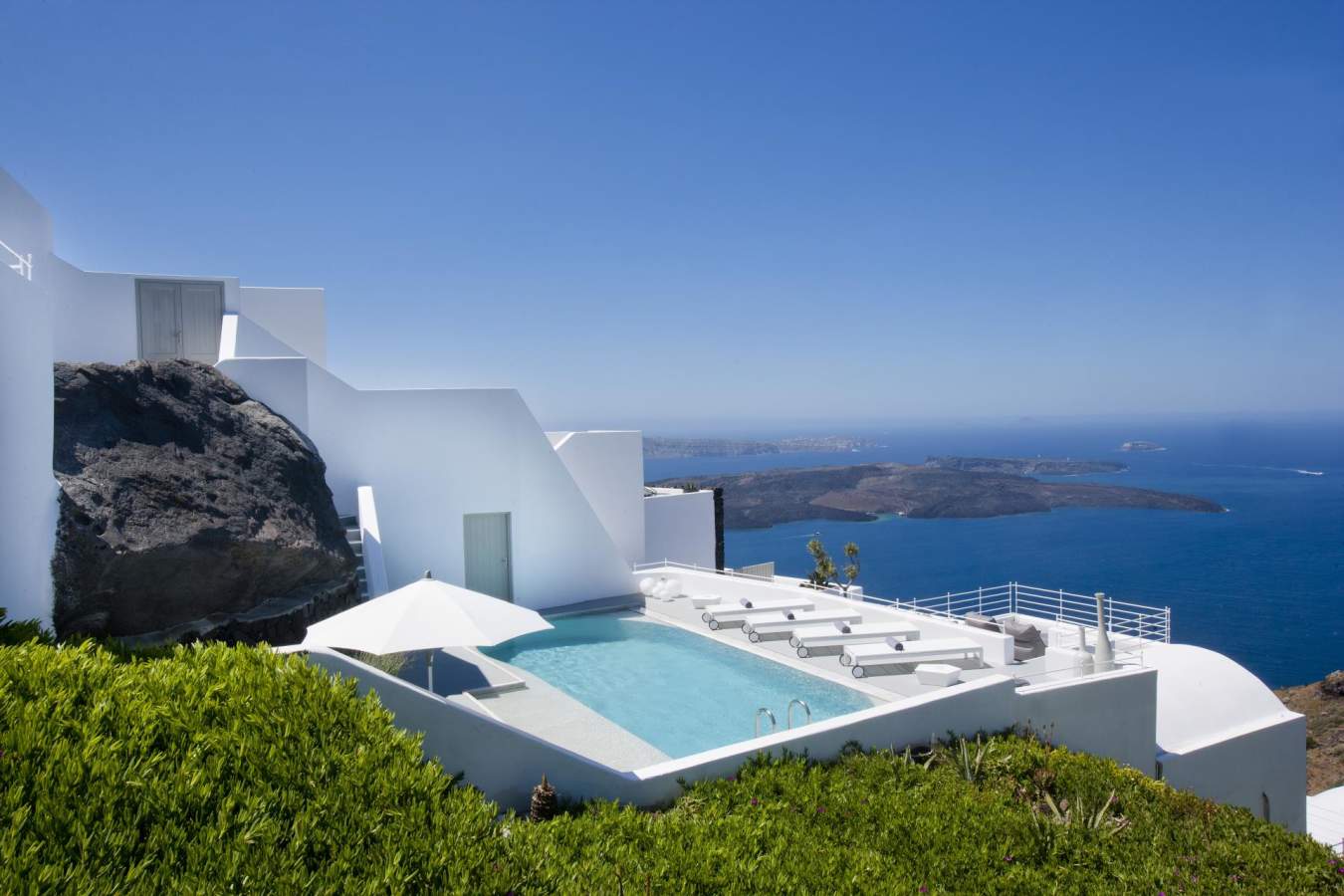 Villa private pool - Grace Santorini