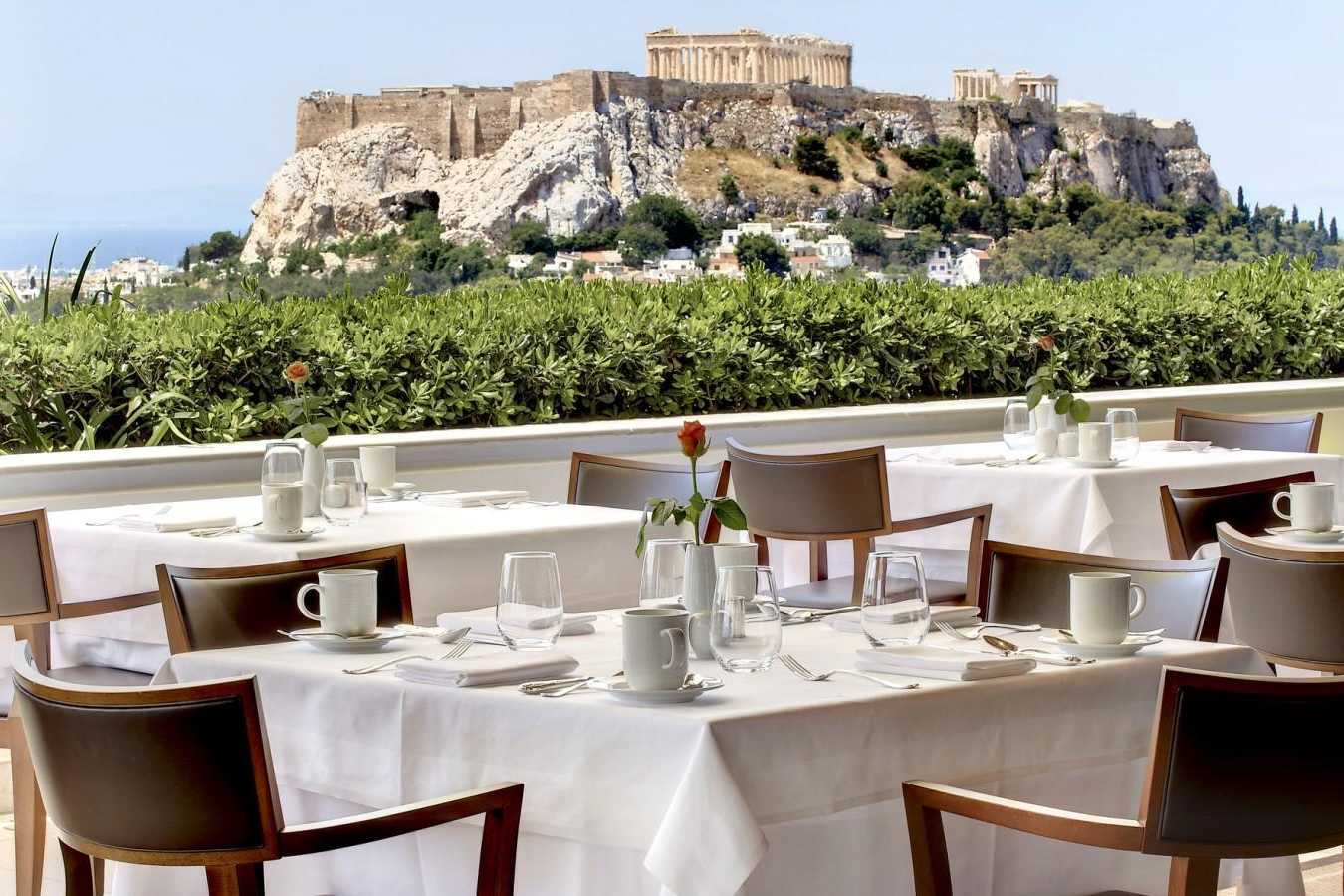 View from the Hotel Grande Bretagne - Athens and the Ionian
