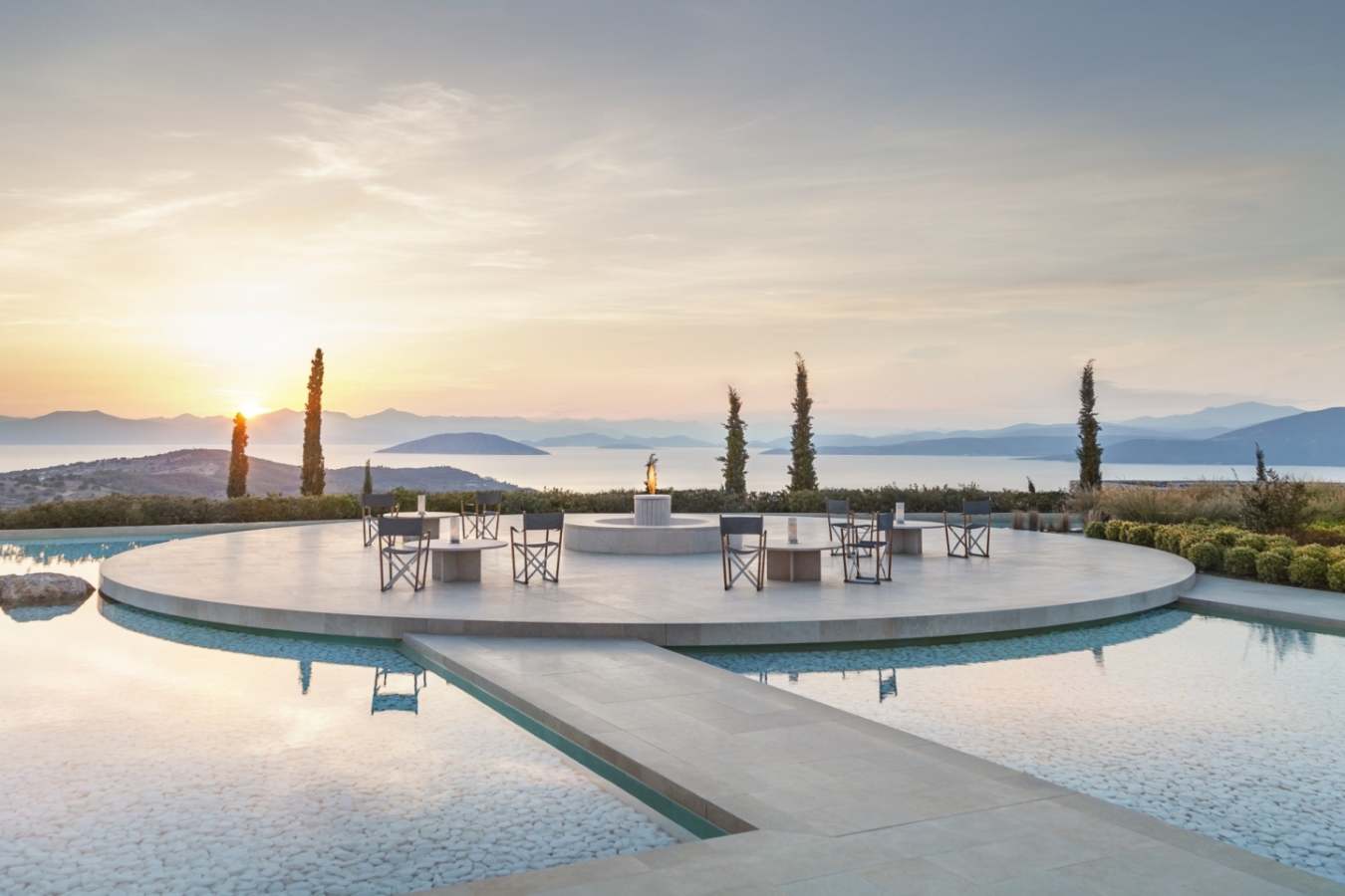 Amanzoe Main Terrace - Athens and Amanzoe
