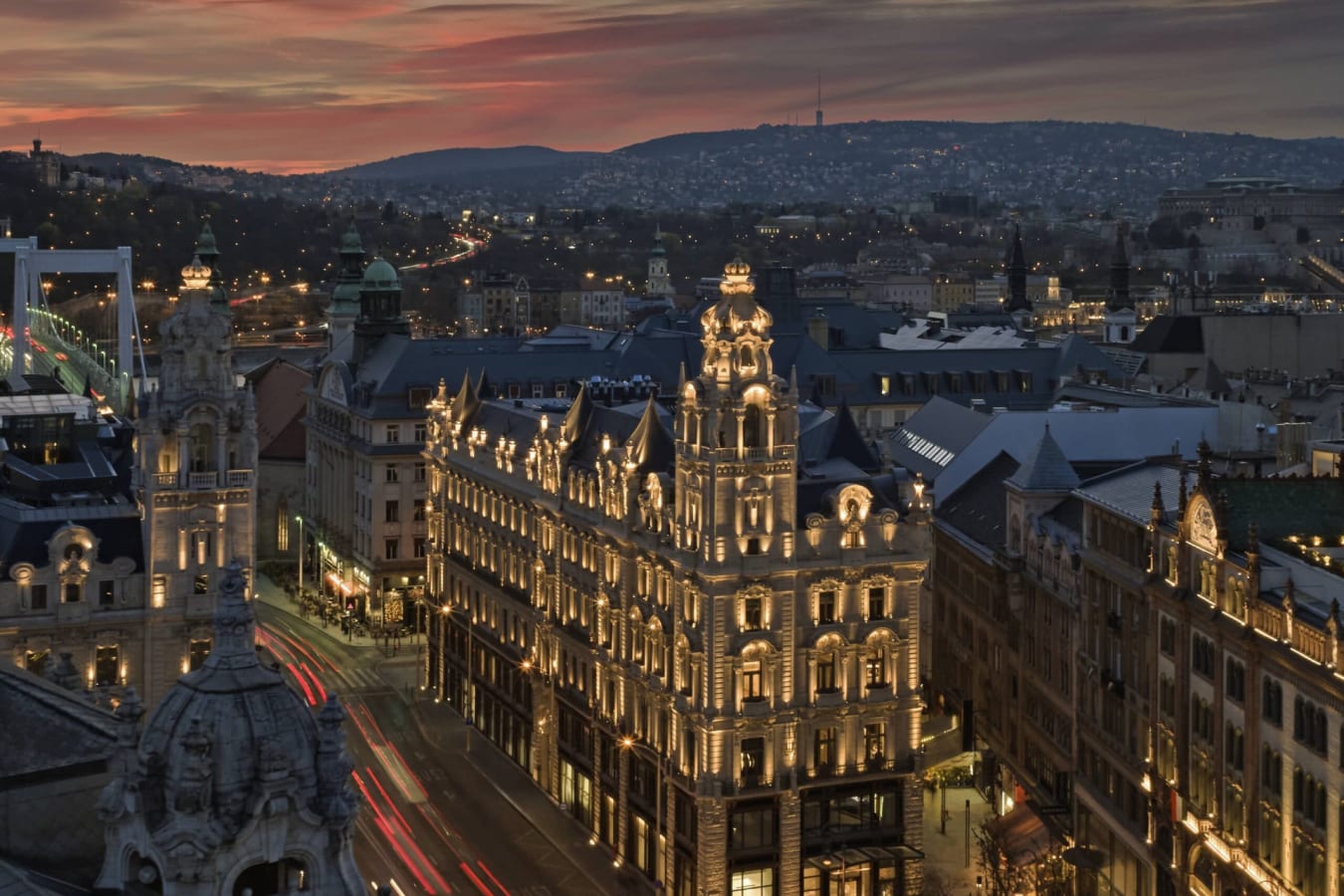 St Regis Budapest - exterior night 