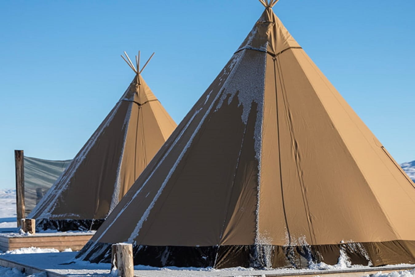 Tipis in winter 