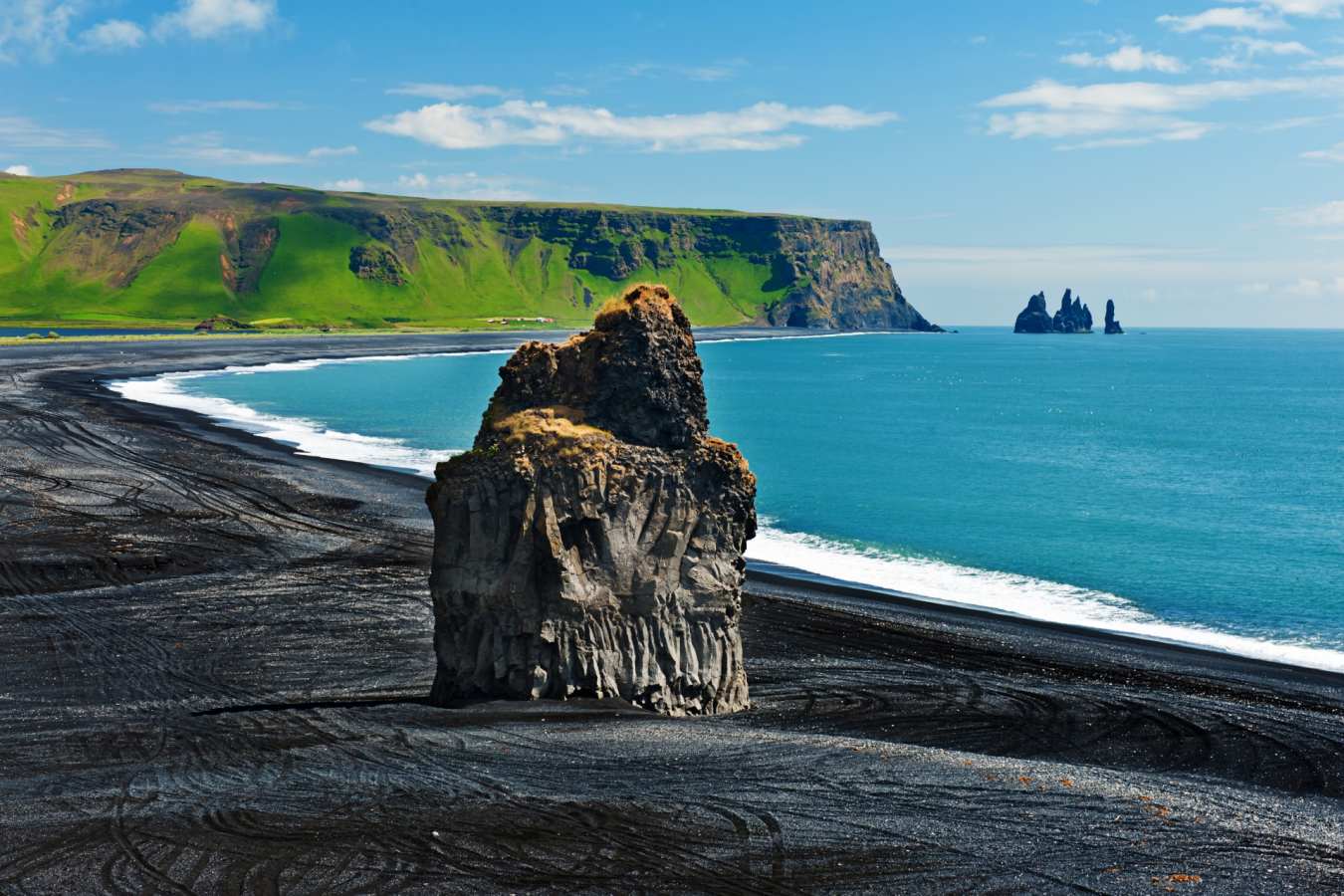 Black sand beach - Intrepid Iceland: geysers and glaciers