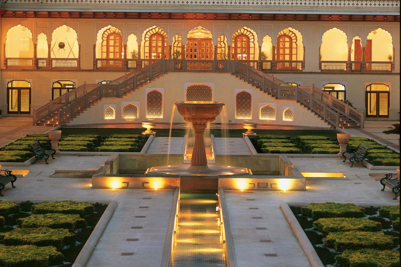 The Palace Courtyard - Taj Rambagh Palace