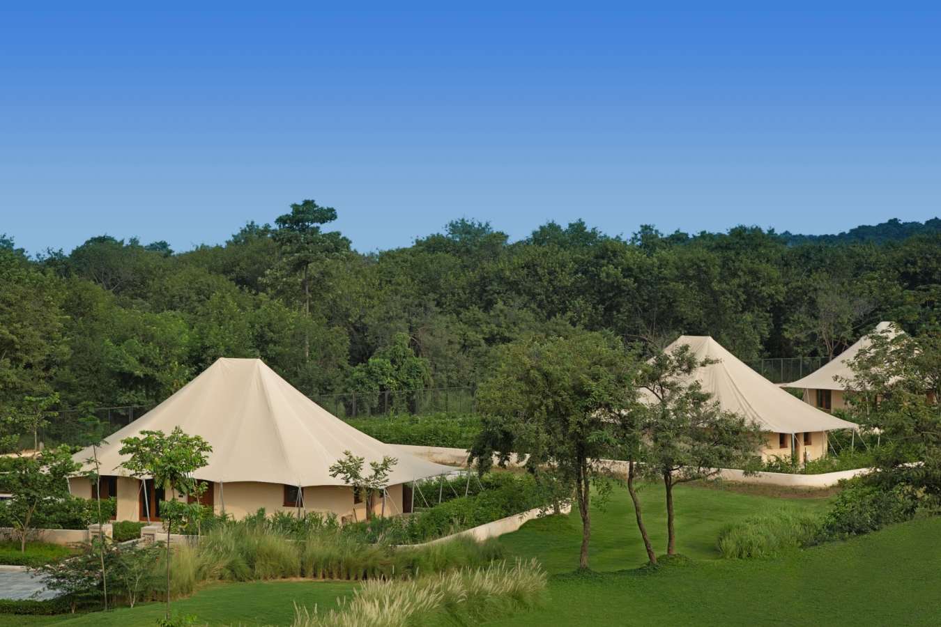 Aerial view of tents - The Oberoi Sukhvilas Resort & Spa