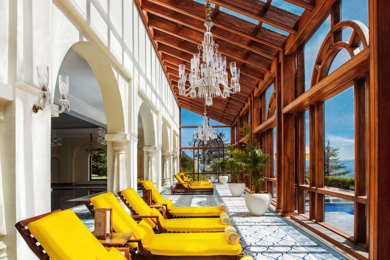 Sun Deck Area - Wildflower Hall, Shimla in the Himalayas an Oberoi Resort