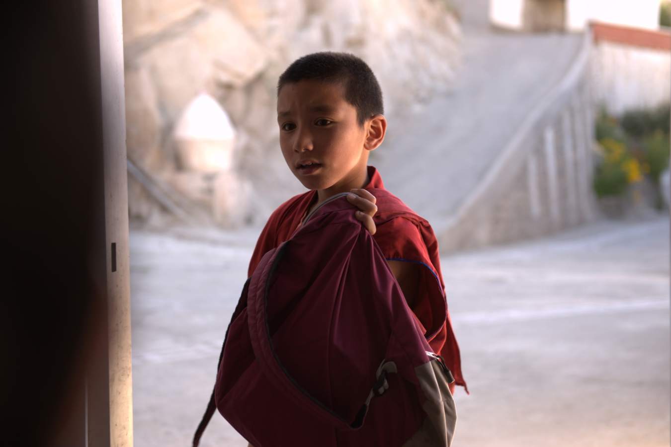 Novice Monk at Thiksey Monastery - Spotting Snow Leopards in Himalaya