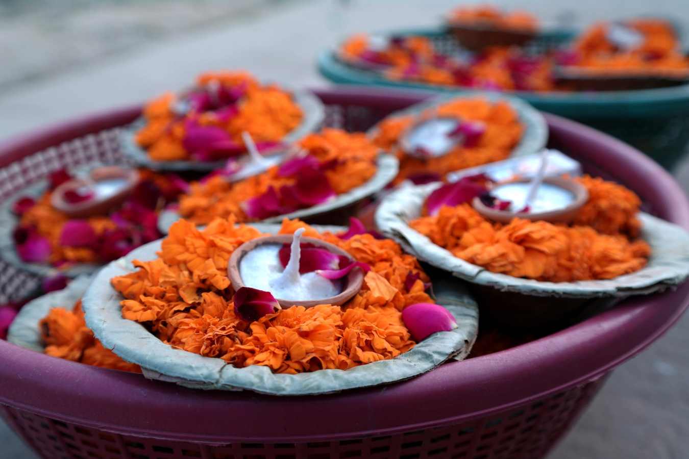 Offerings in Varanasi
