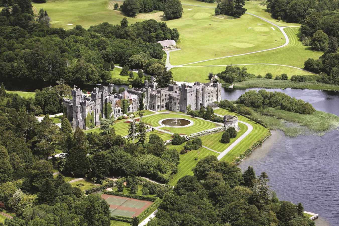 Aerial view - Ashford Castle