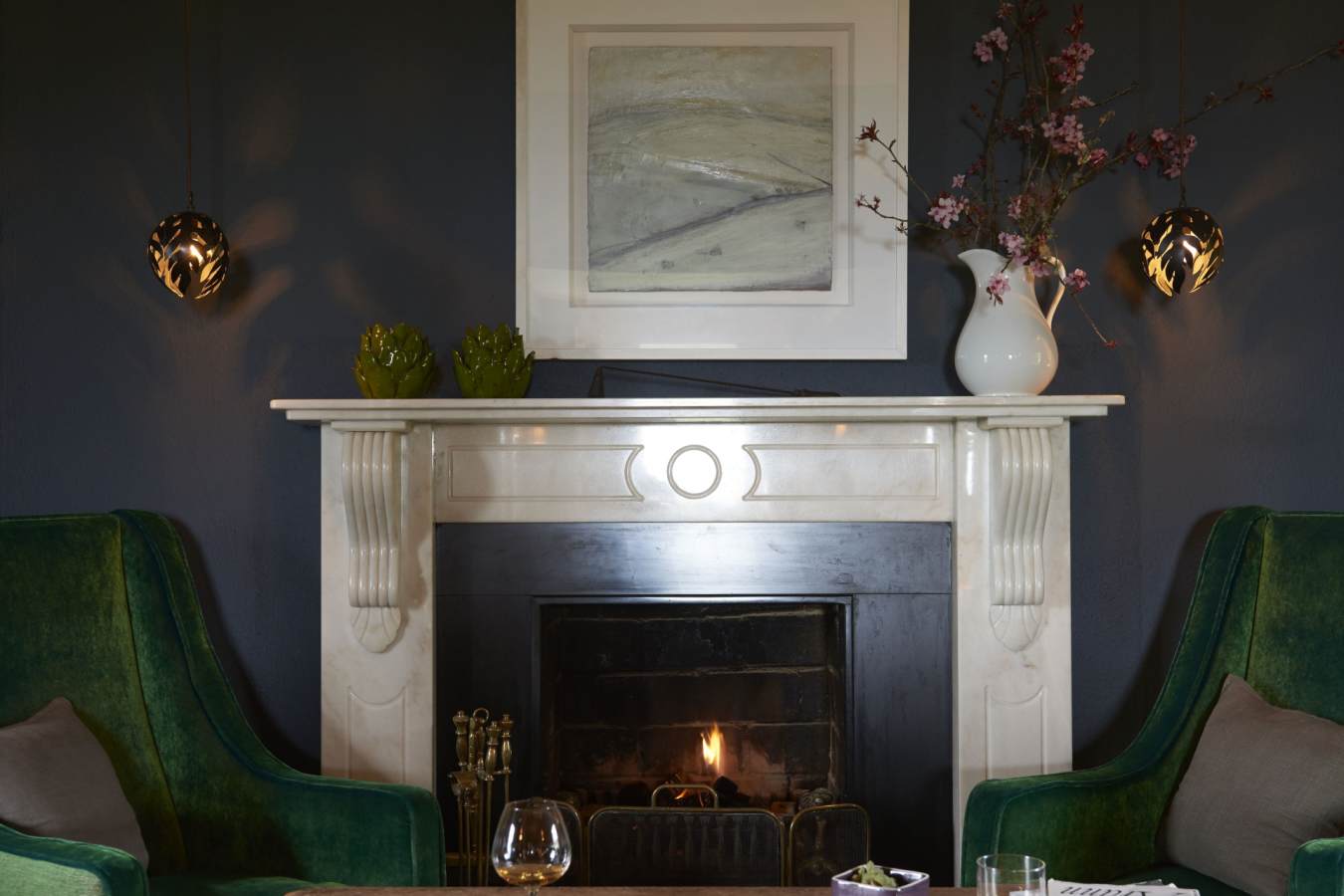 Fireplace - Gregans Castle Hotel