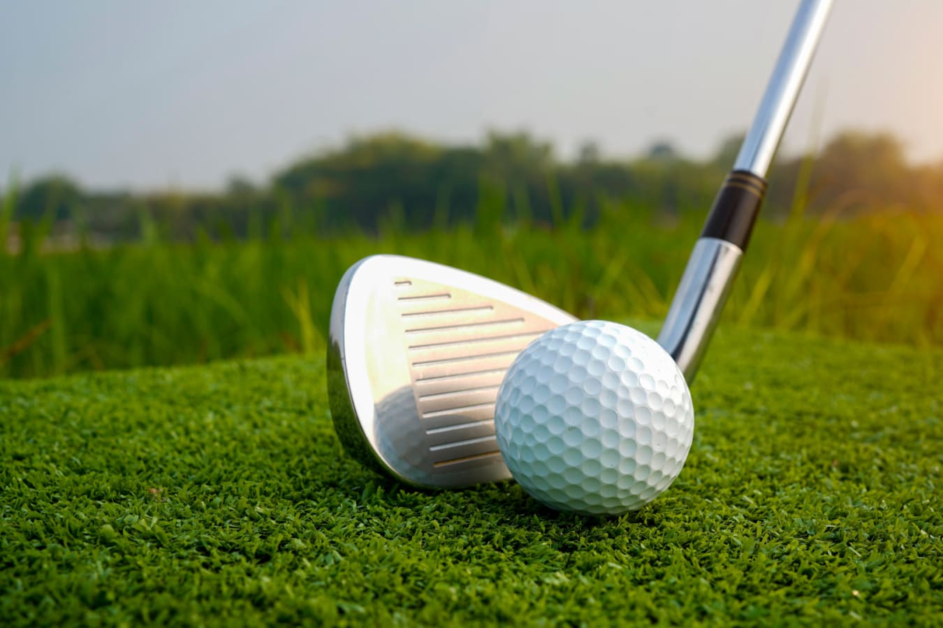 Golf club and ball 