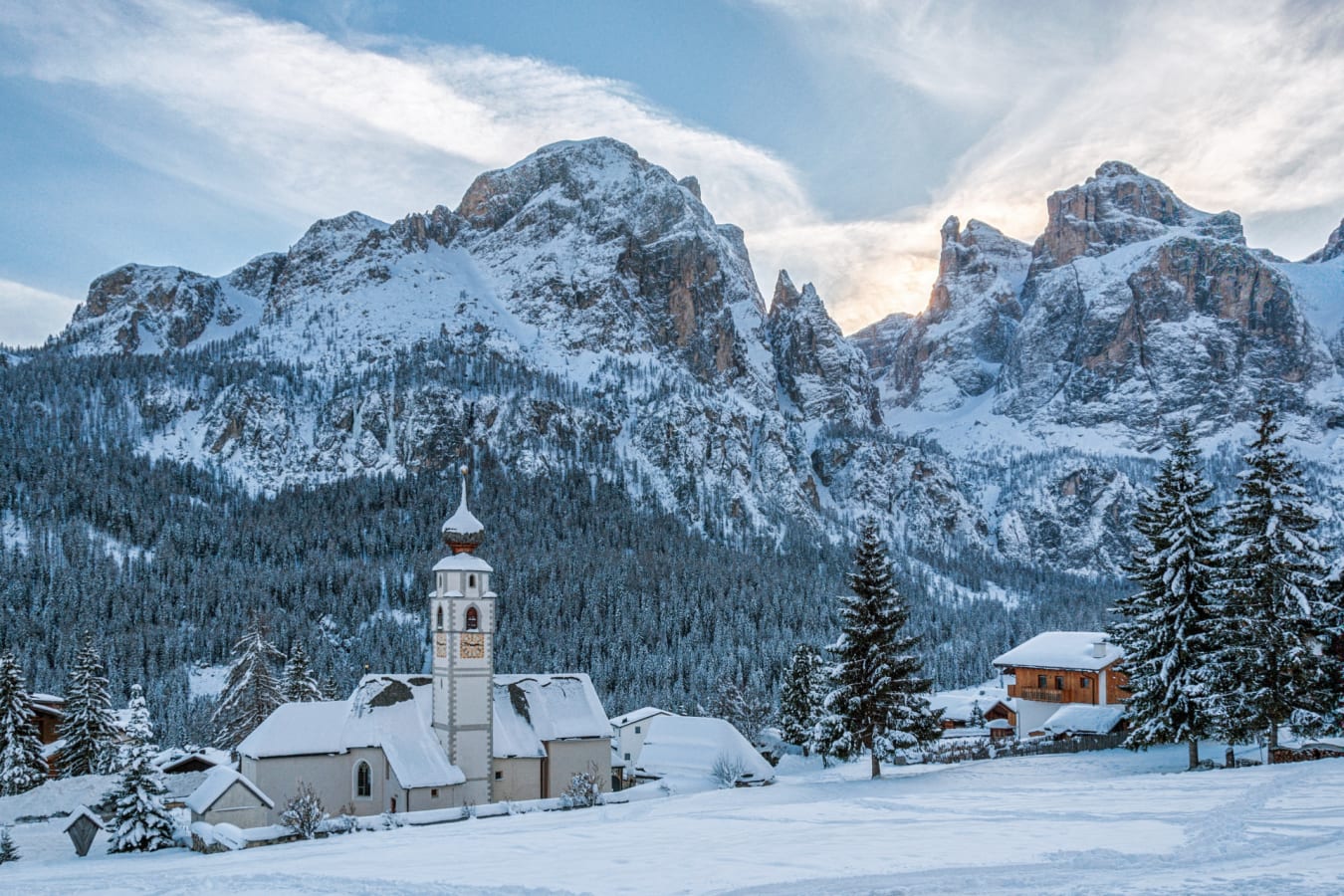 Winter Scene Alta Badia 