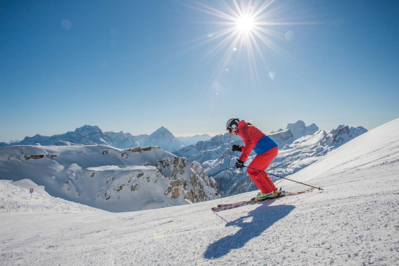 Skiing in Dolomites Superski