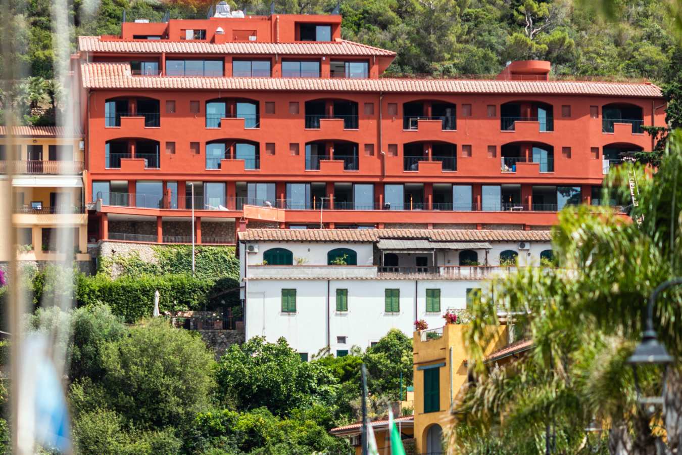 Closer view of the facade  