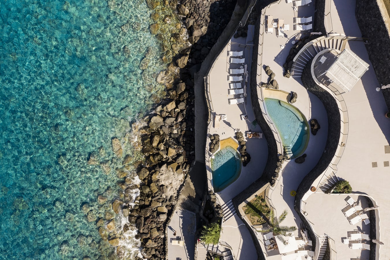Aerial View of the Rocky Beach