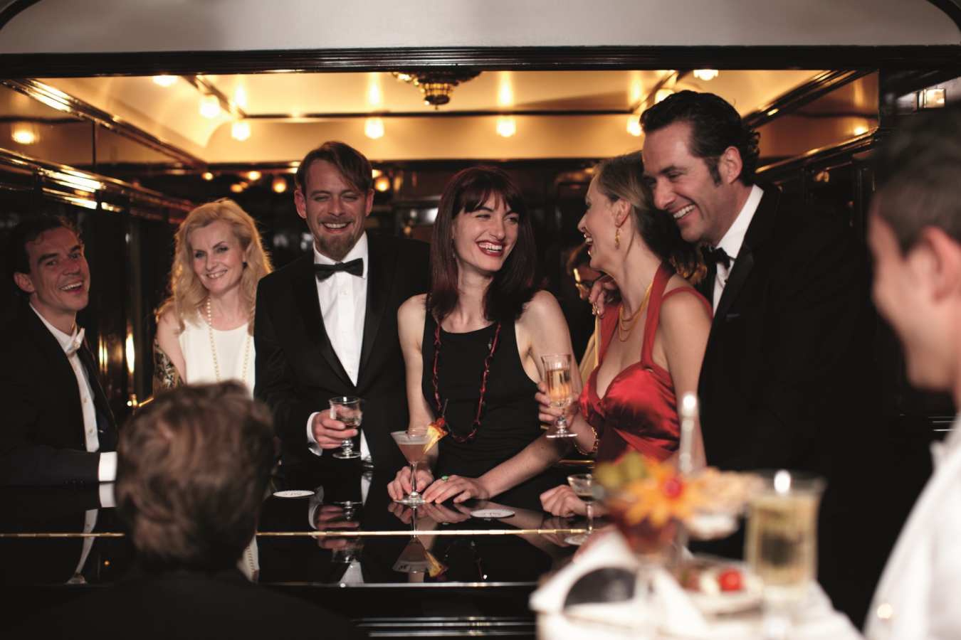 Drinks at the piano - Venice Simplon Orient Express